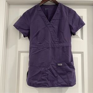 Grey's Anatomy Women's Purple Scrub Top